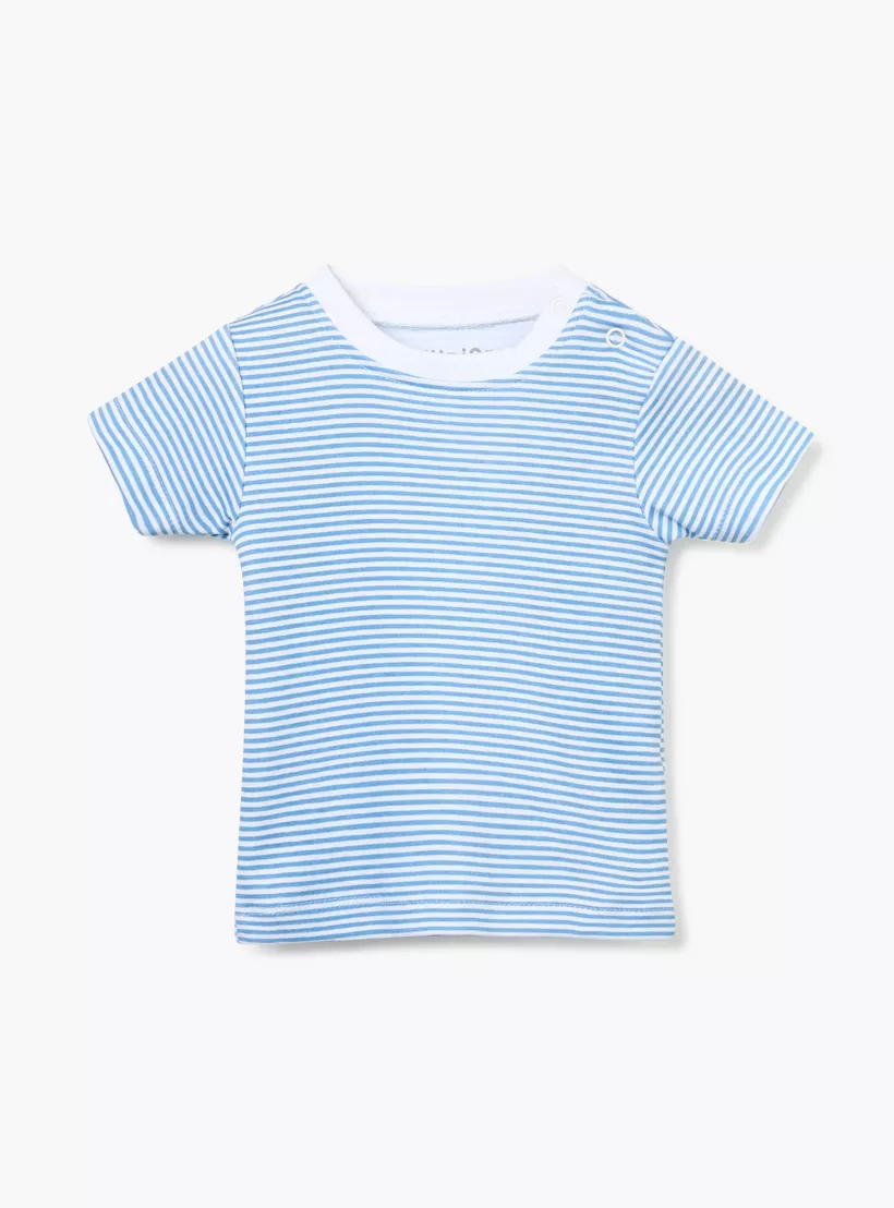 Juniors Striped T-shirt and Dungaree Set-2