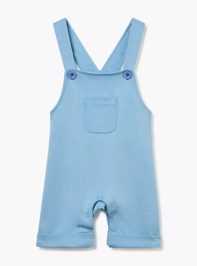 Juniors Striped T-shirt and Dungaree Set-3