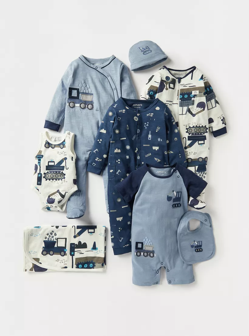 Juniors Vehicle Print Sleeveless Bodysuit with Snap Button Closure-4