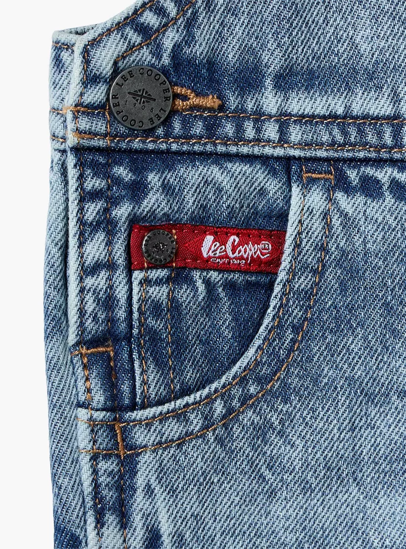 Lee Cooper Denim Dungaree with Pockets-4