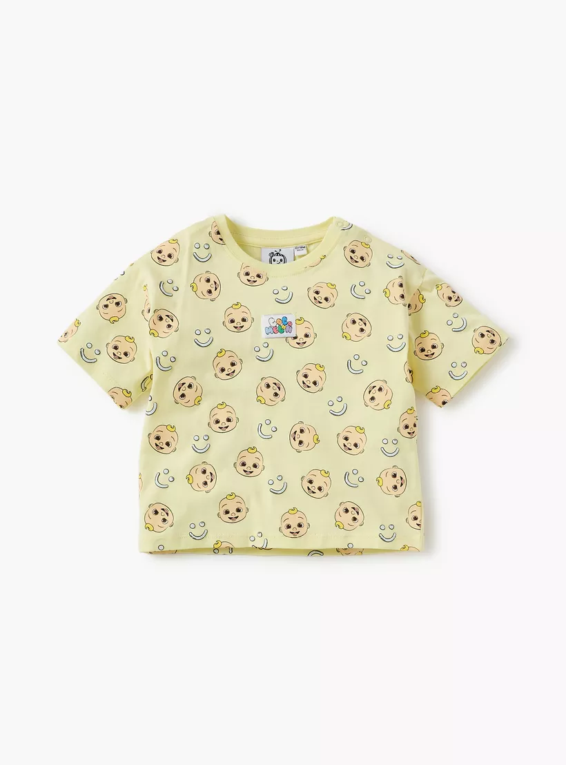MoonBug Cocomelon Print T-shirt with Short Sleeves - Set of 2-2