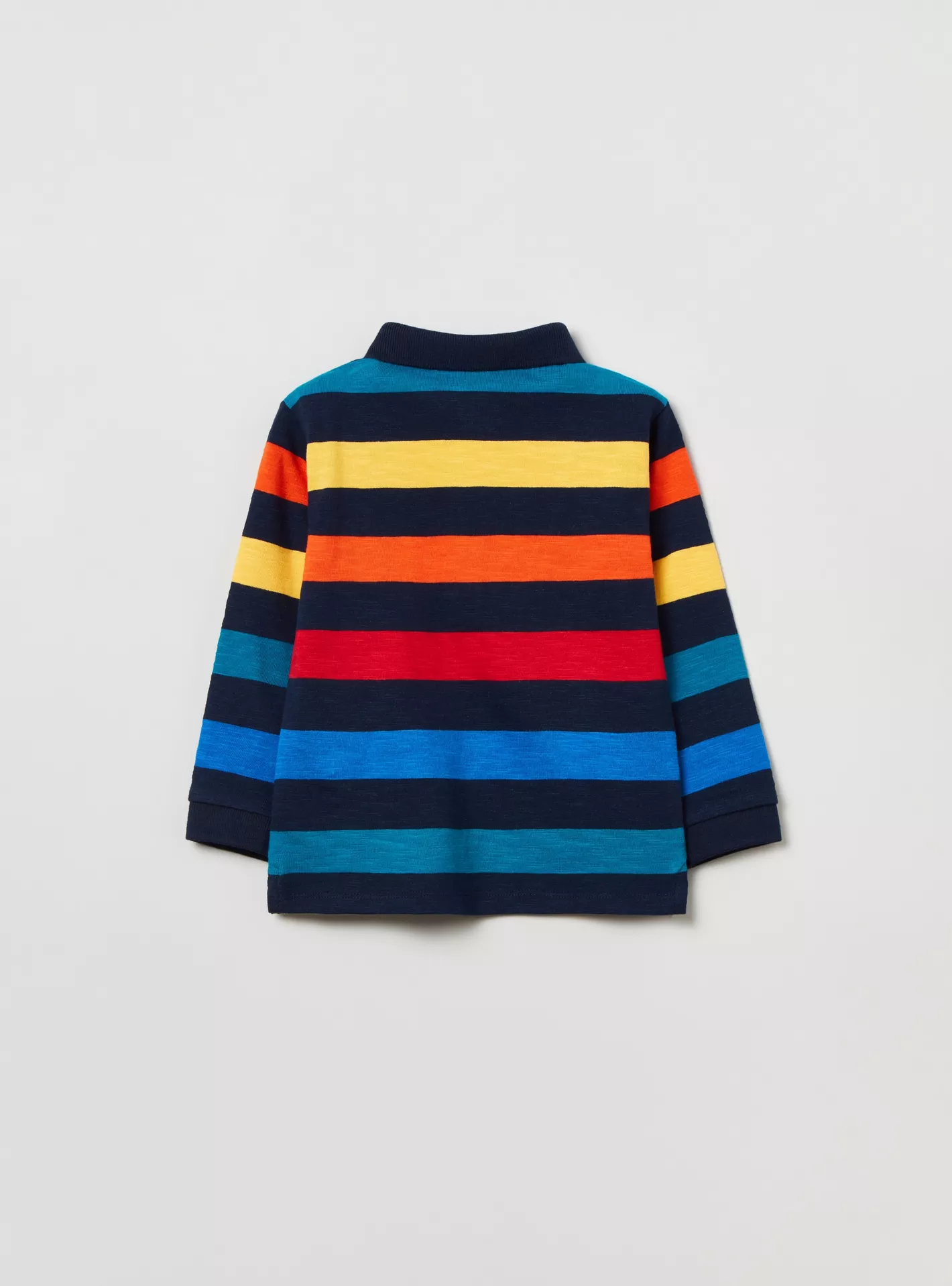 Striped Long Sleeves Polo T-Shirt-2