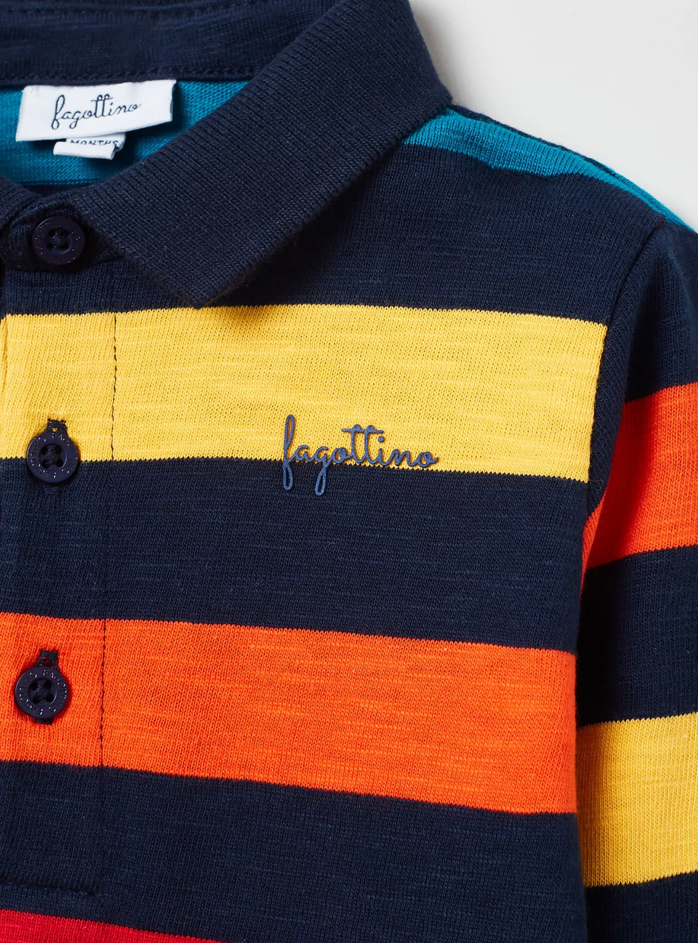 Striped Long Sleeves Polo T-Shirt-3