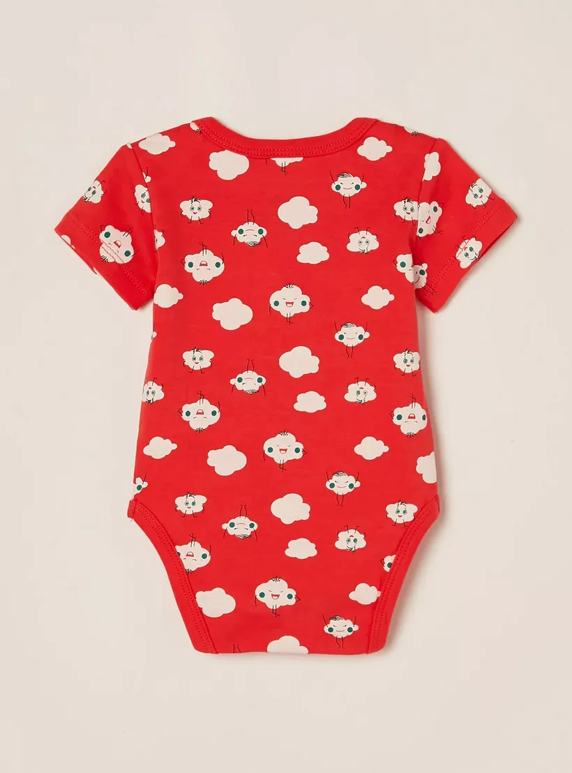 Zippy 5-Piece Printed Short Sleeves Bodysuits -2