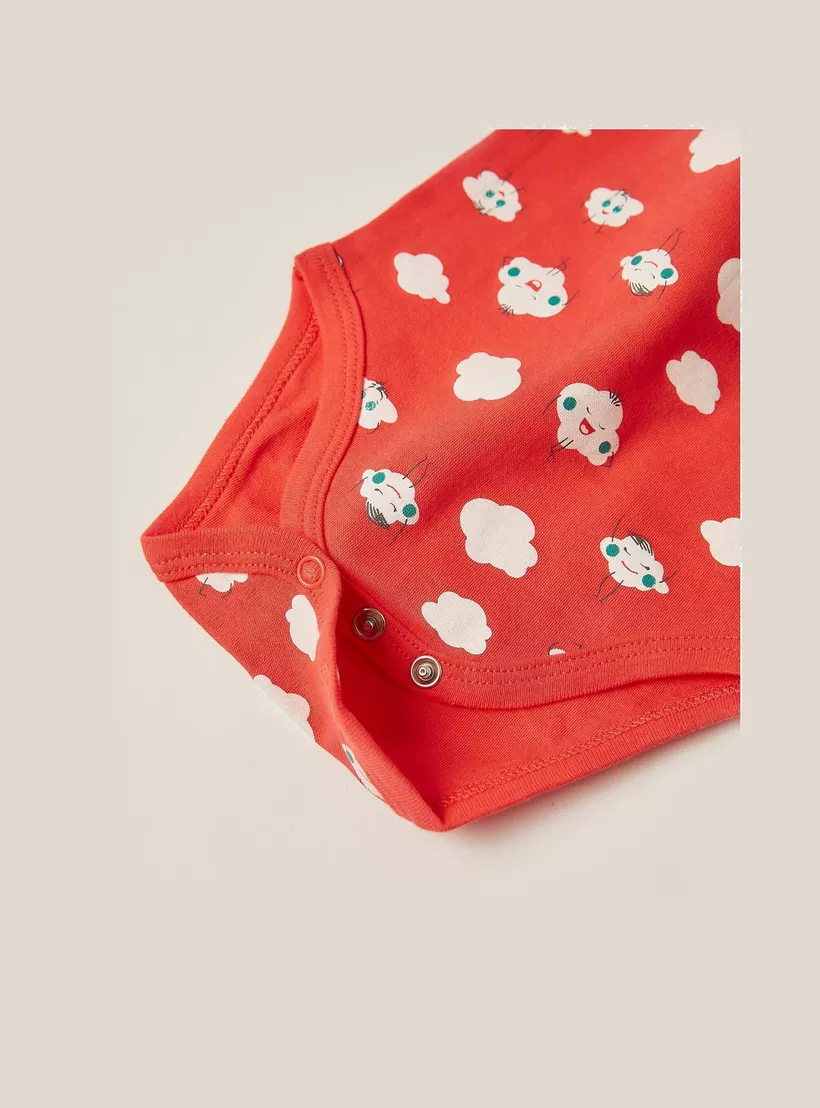 Zippy 5-Piece Printed Short Sleeves Bodysuits -3