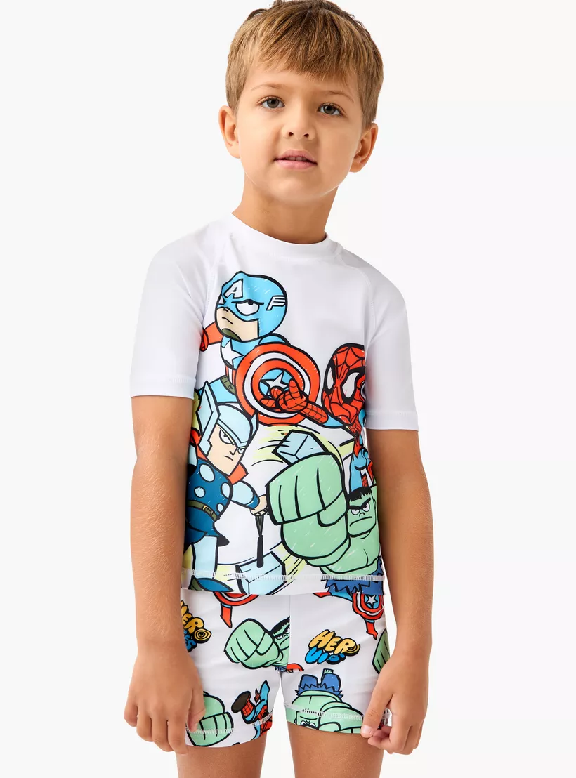 Avengers Print Swimwear Set-2