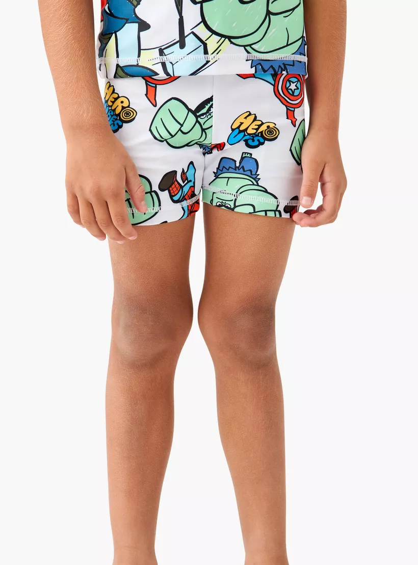 Avengers Print Swimwear Set-3