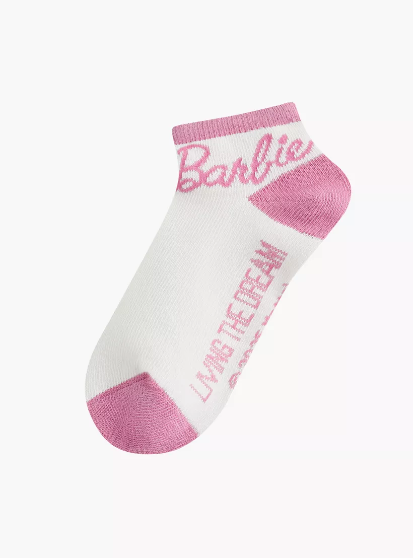 Barbie Print Ankle Length Socks - Set of 5-2