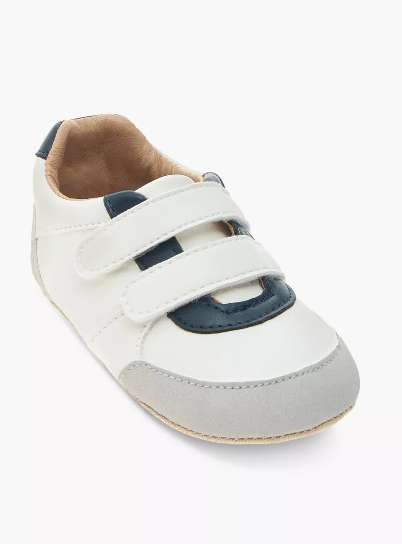 Barefeet Panelled Booties with Hook and Loop Closure-1