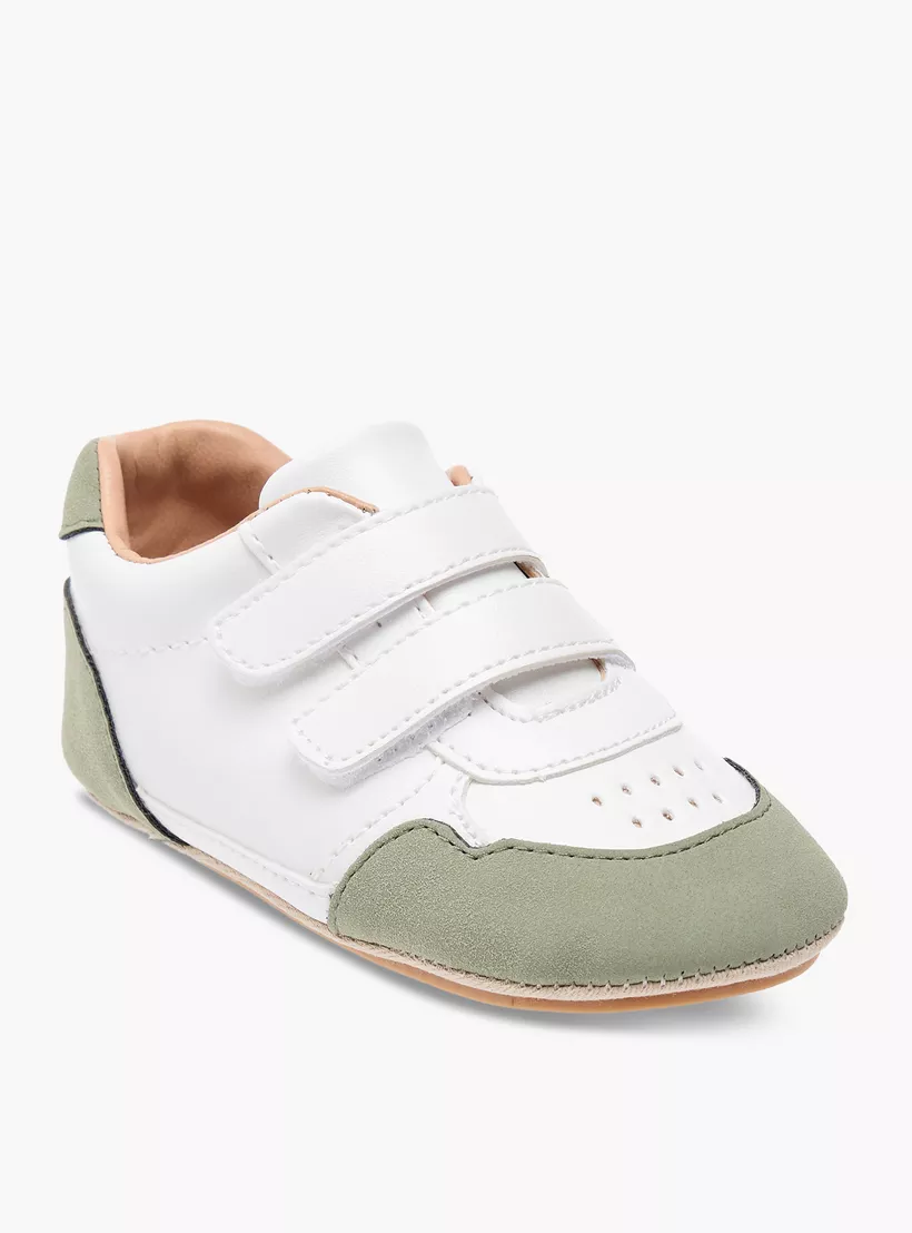 Barefeet Panelled Booties with Hook and Loop Closure-2