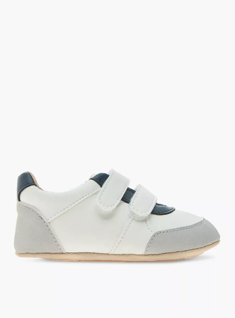 Barefeet Panelled Booties with Hook and Loop Closure-3