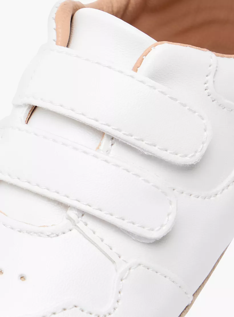 Barefeet Stitch Detail Booties with Hook and Loop Closure-3
