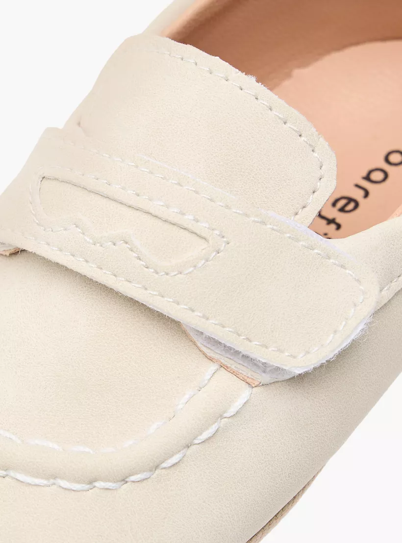 Barefeet Stitch Detail Shoes with Hook and Loop Closure-4
