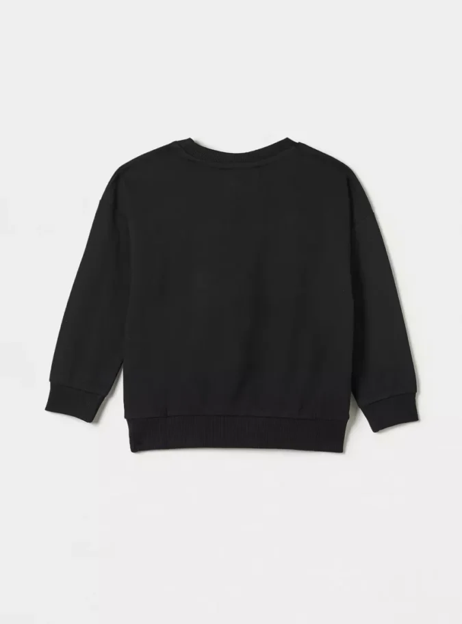 Batman Print Sweatshirt with Long Sleeves-2