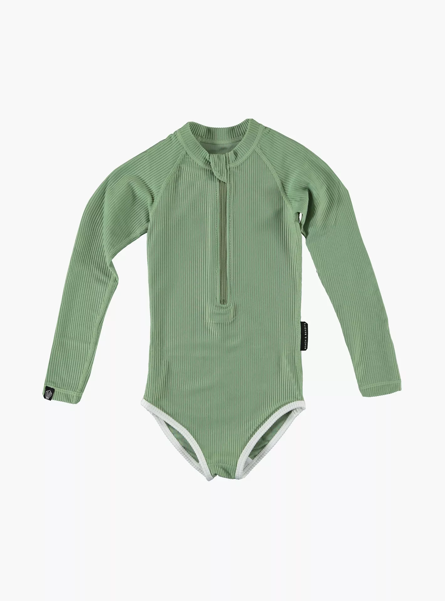 Beach & Bandits Basil Ribbed Swimsuit-2