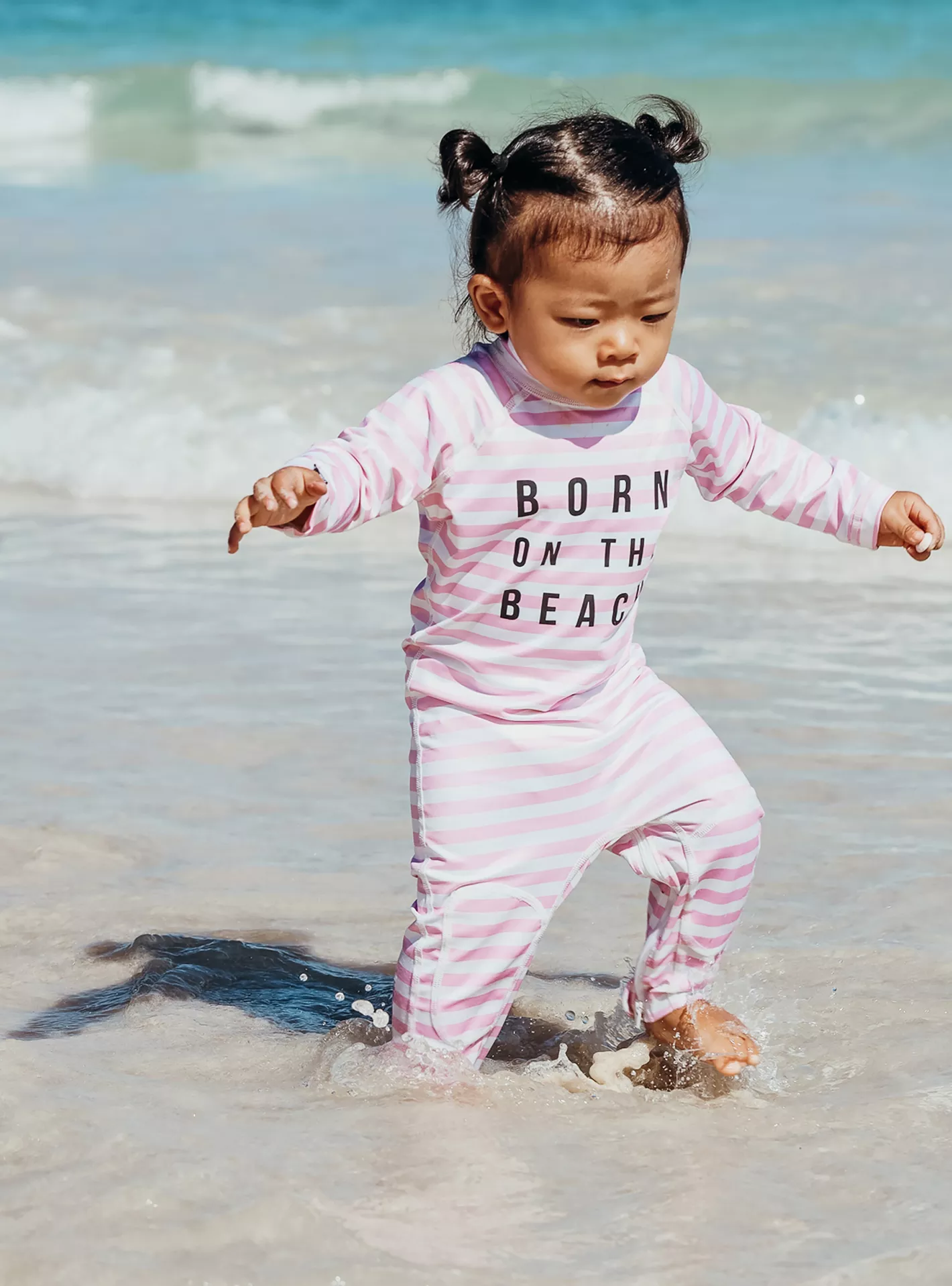 Beach & Bandits Beach Girl Striped Swimsuit-4