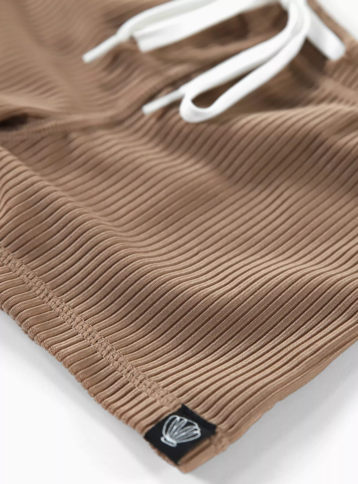 Beach & Bandits Chocolate Ribbed Swim Shorts-2