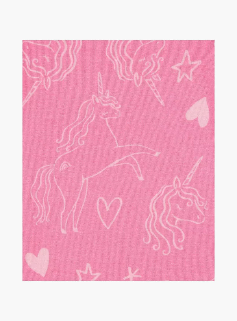 Carter's 2-Piece Unicorn Printed Short Sleeves T-Shirts with 2-Piece Pyjama Set-3