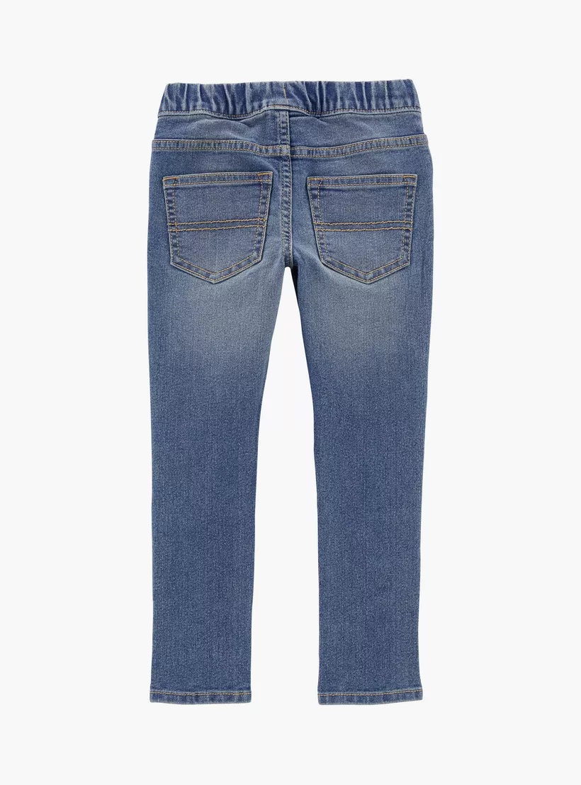 Carter's 5-Pocket Solid Elasticated Denim Jeans-2