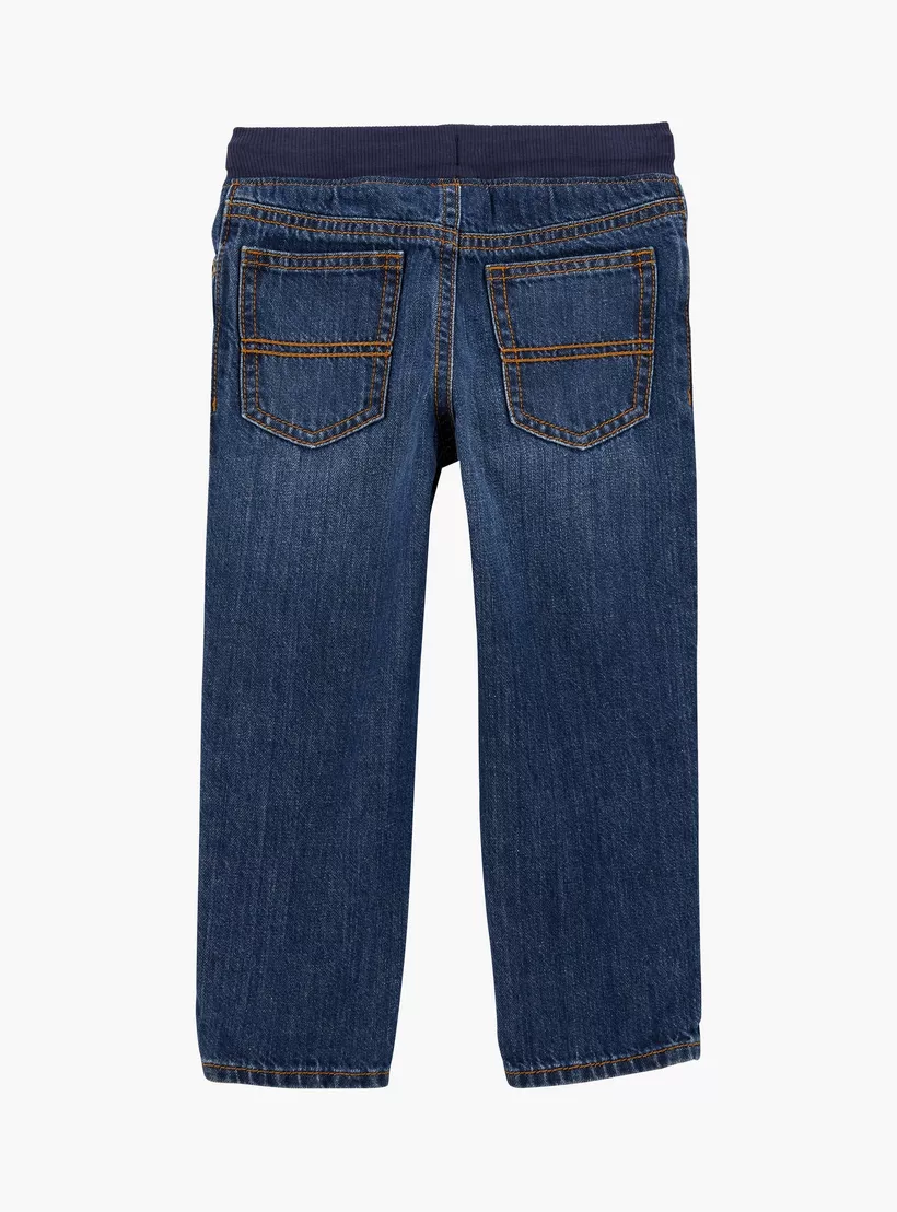 Carter's 5-Pocket Solid Elasticated Denim Jeans-2