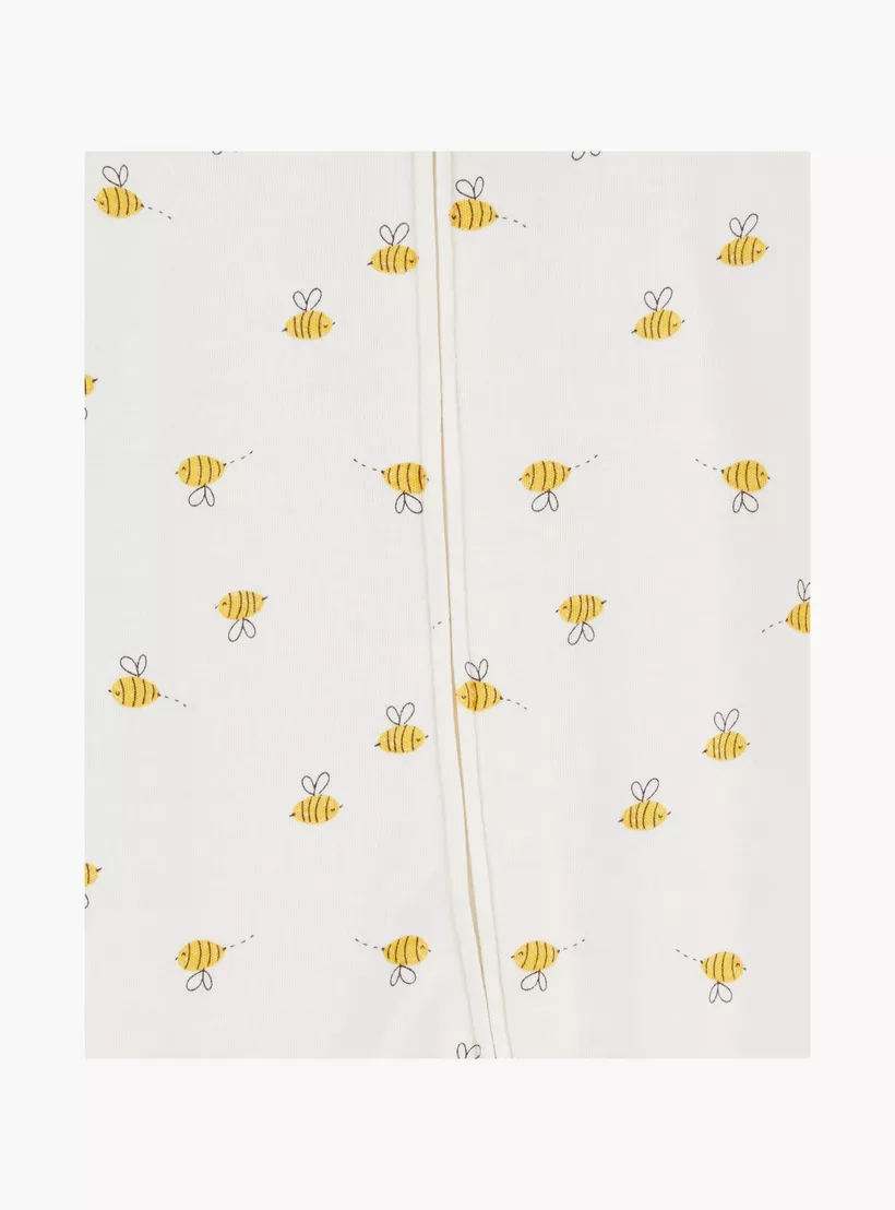 Carter's Bee Printed Long Sleeves Sleepsuit-2