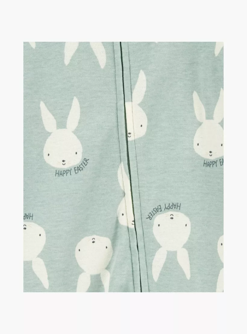 Carter's Bunny Printed Long Sleeves Sleepsuit-2