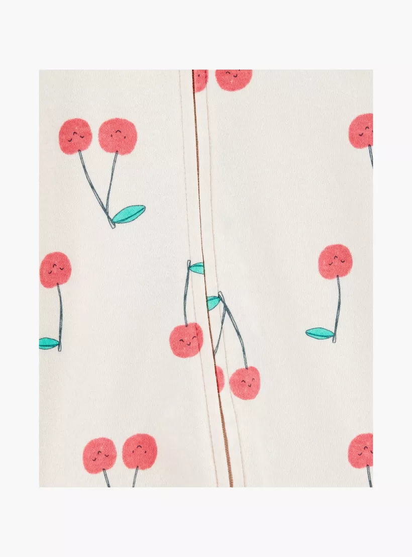Carter's Cherry Printed Long Sleeves Sleepsuit-2
