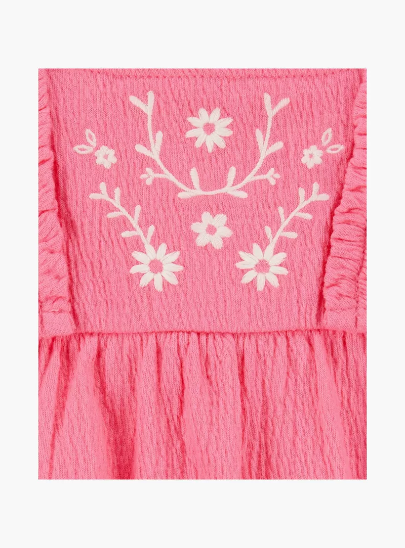 Carter's Embroidered Cap Sleeves Bodysuit-3