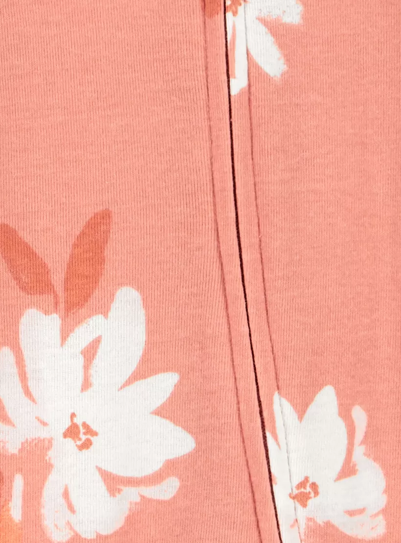 Carter's Floral Printed Long Sleeves Sleepsuit with Cap-2