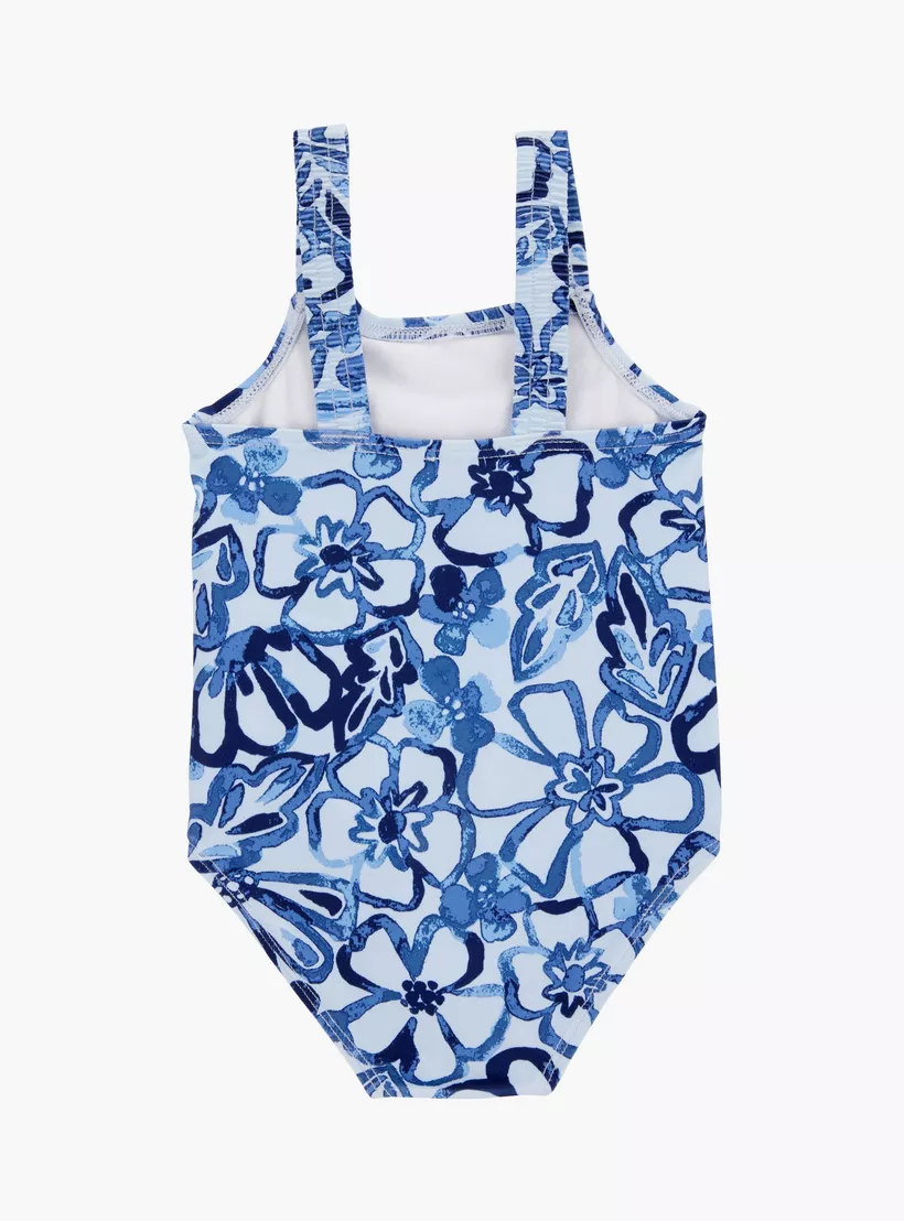 Carter's Floral Printed Sleeveless Swimsuit-3