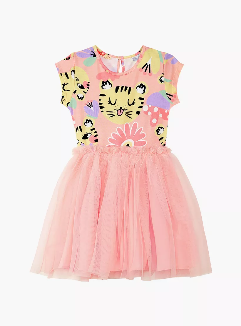 Denokids Printed Short Sleeves Dress-3