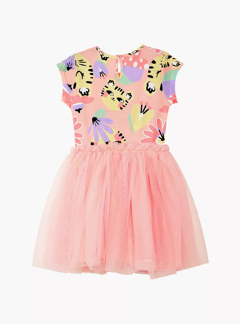 Denokids Printed Short Sleeves Dress-4