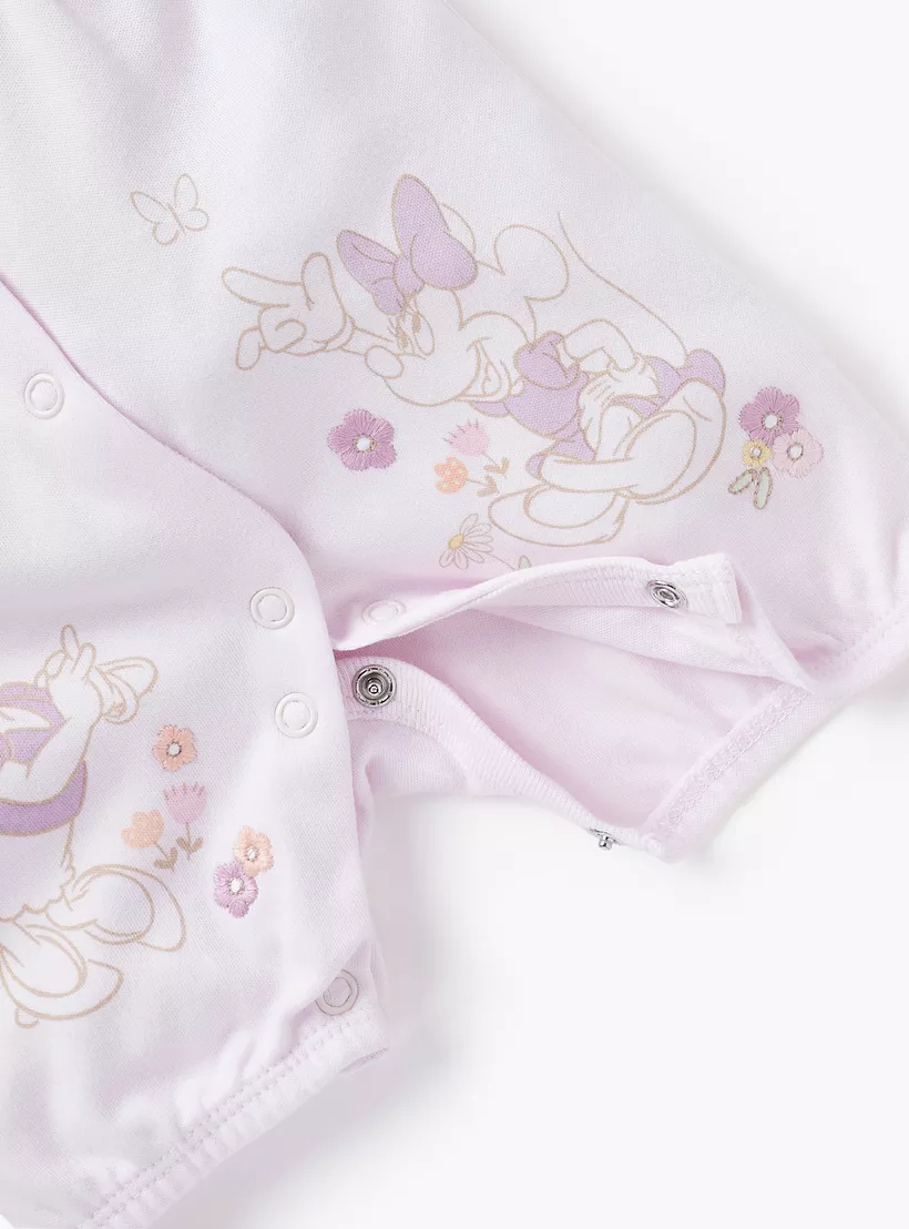 Disney Daisy Duck and Minnie Mouse Print Sleeveless Romper-4