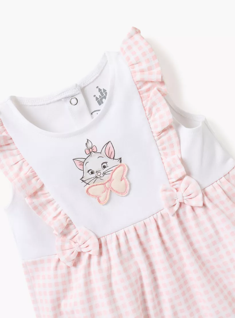 Disney Marie Print Romper with Button Closure-3