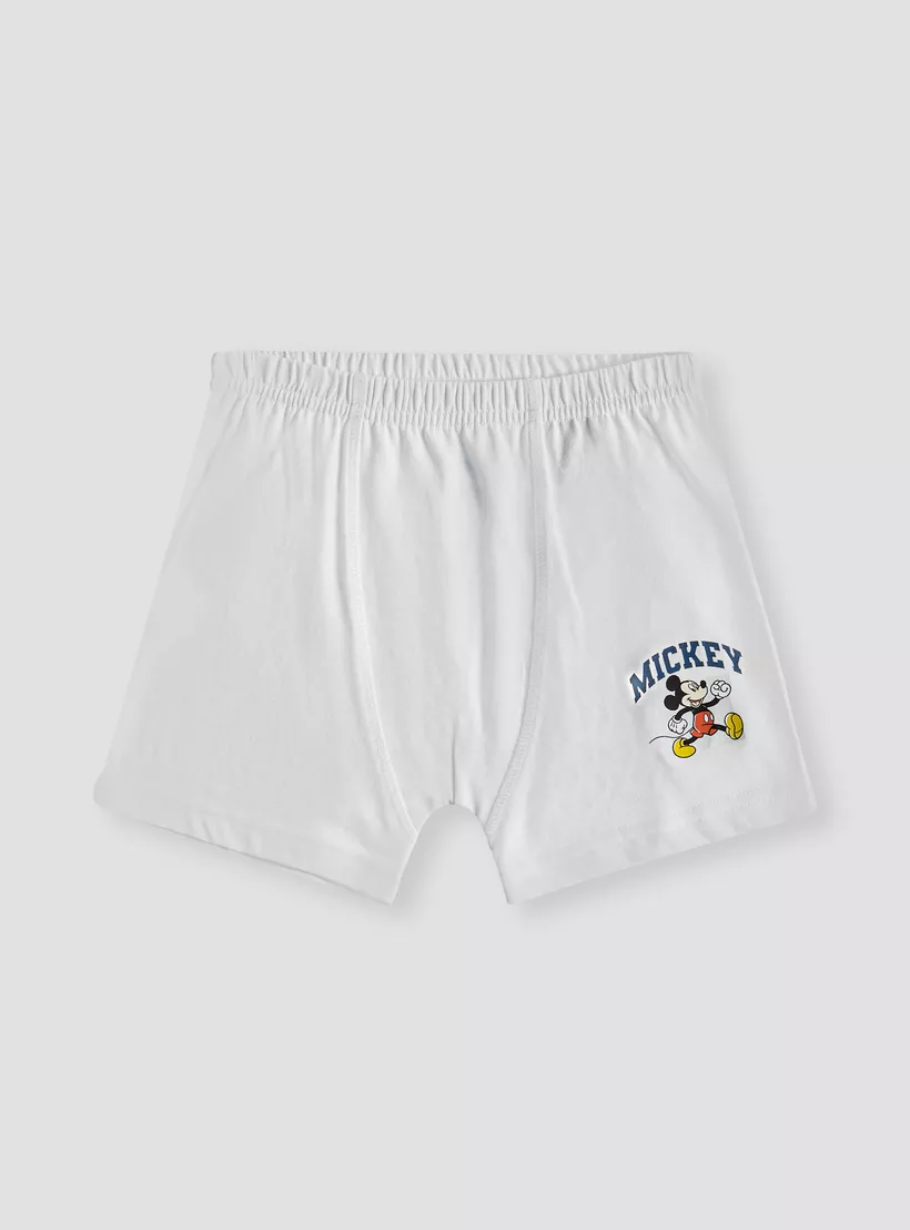Disney Mickey Mouse Print Boxer Briefs - Set of 3-4