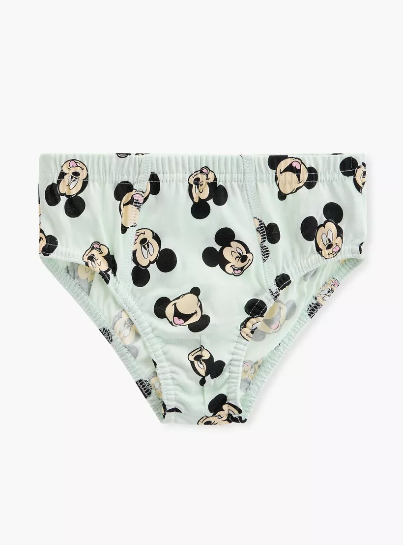 Disney Mickey Mouse Print Briefs with Elasticated Waistband - Set of 3-2