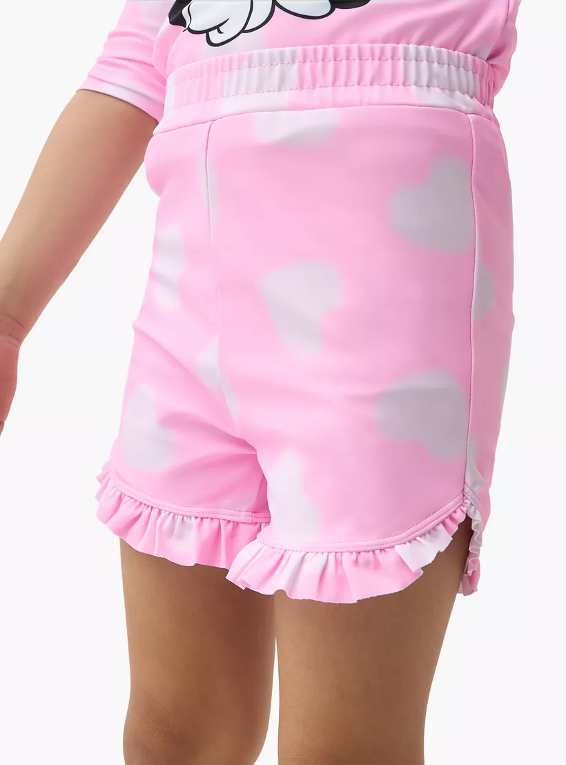 Disney Minnie Mouse Print Swim Top and Shorts Set-3