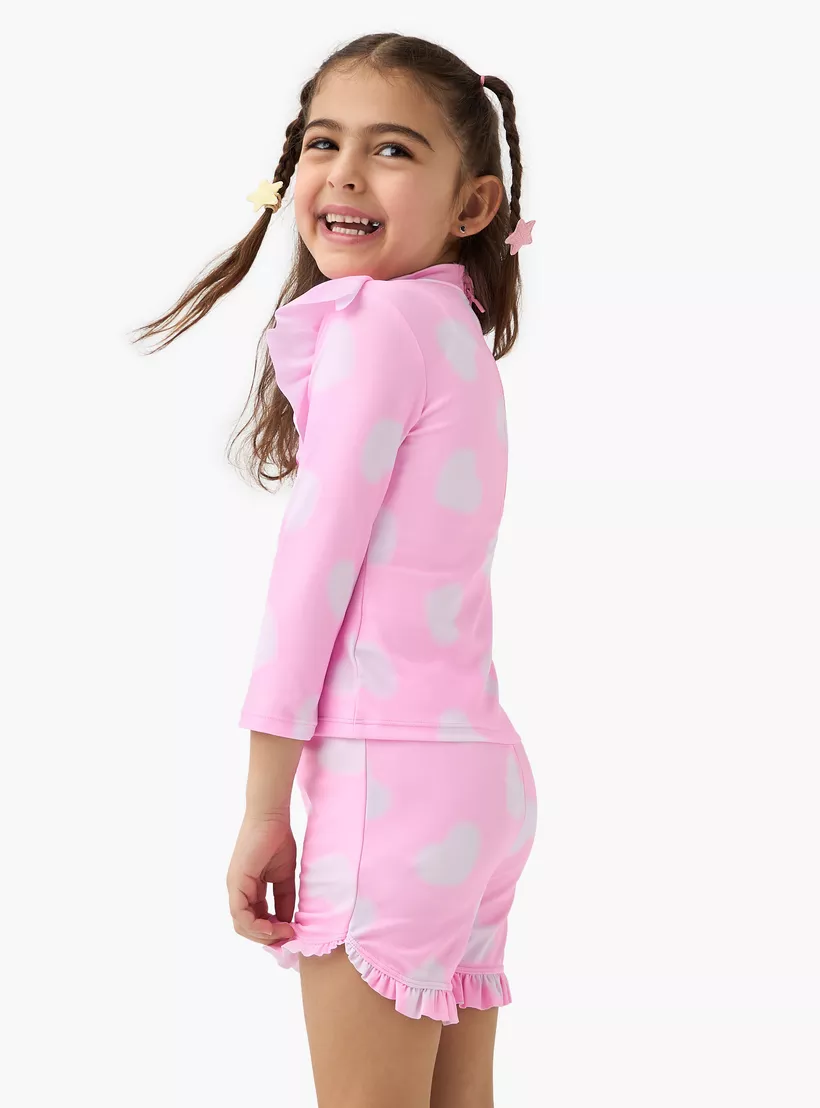 Disney Minnie Mouse Print Swim Top and Shorts Set-4