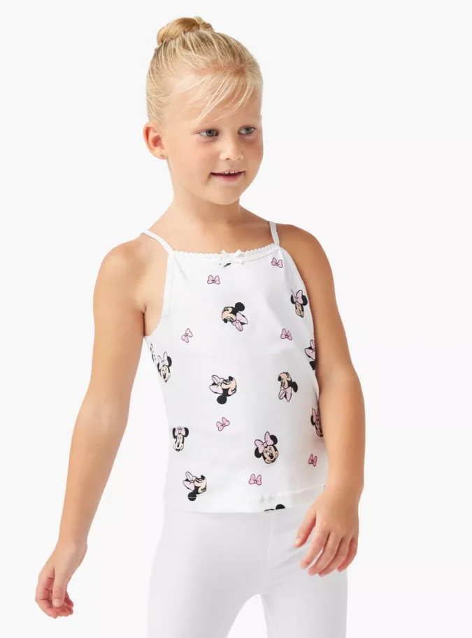 Disney Minnie Mouse Print Vest with Bow Accent - Set of 3-2