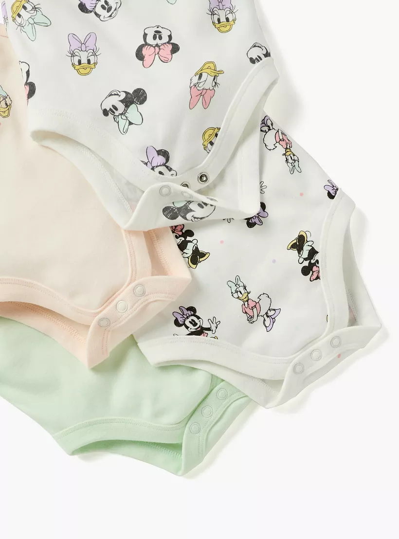 Disney Minnie Mouse and Daisy Duck Print Sleeveless Bodysuit - Set of 4-4