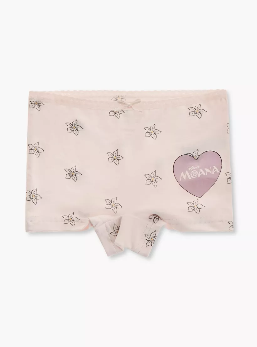 Disney Moana Print Boxer Briefs with Bow Detail - Set of 3-2