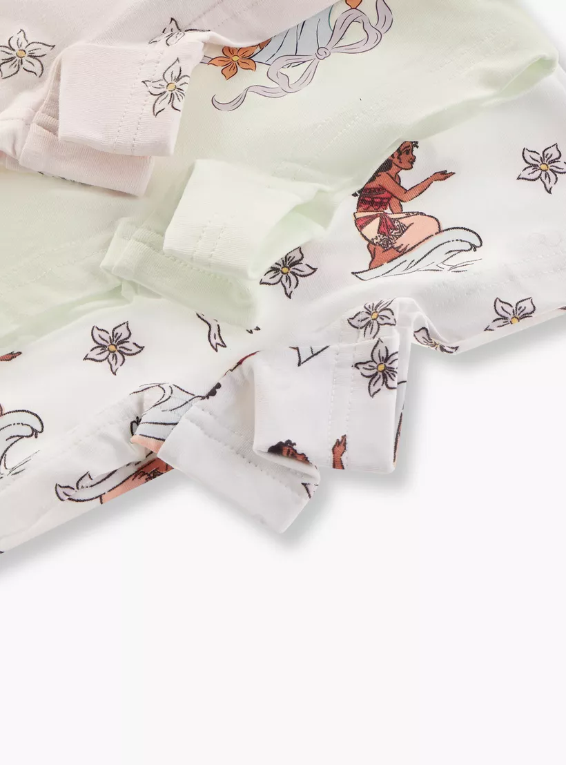 Disney Moana Print Boxer Briefs with Bow Detail - Set of 3-6