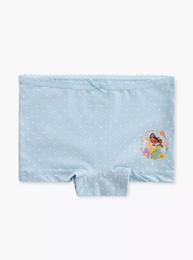 Disney Princess Print Boyshorts with Elasticated Waistband - Set of 3-4