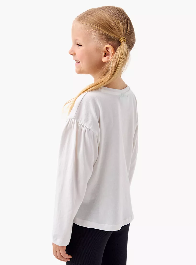 Disney Stitch Print T-shirt with Long Sleeves-3