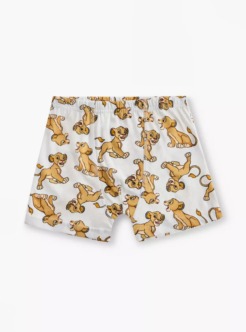 Disney The Lion King Print Boxers with Elasticated Waistband - Set of 3-4