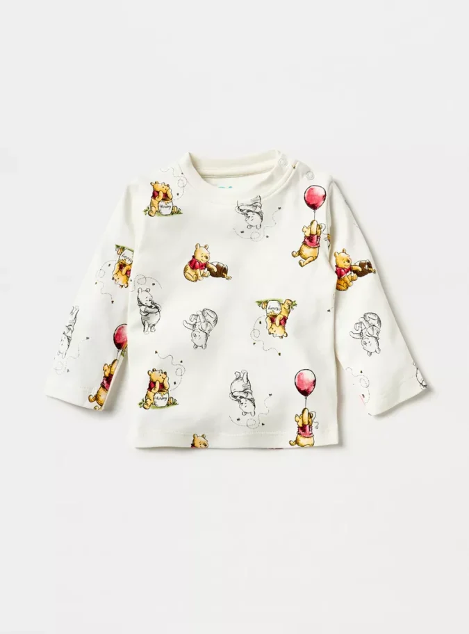 Disney Winnie The Pooh Print T-shirt and Dungaree Set-2