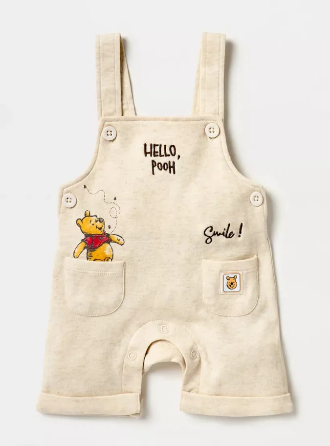 Disney Winnie The Pooh Print T-shirt and Dungaree Set-3