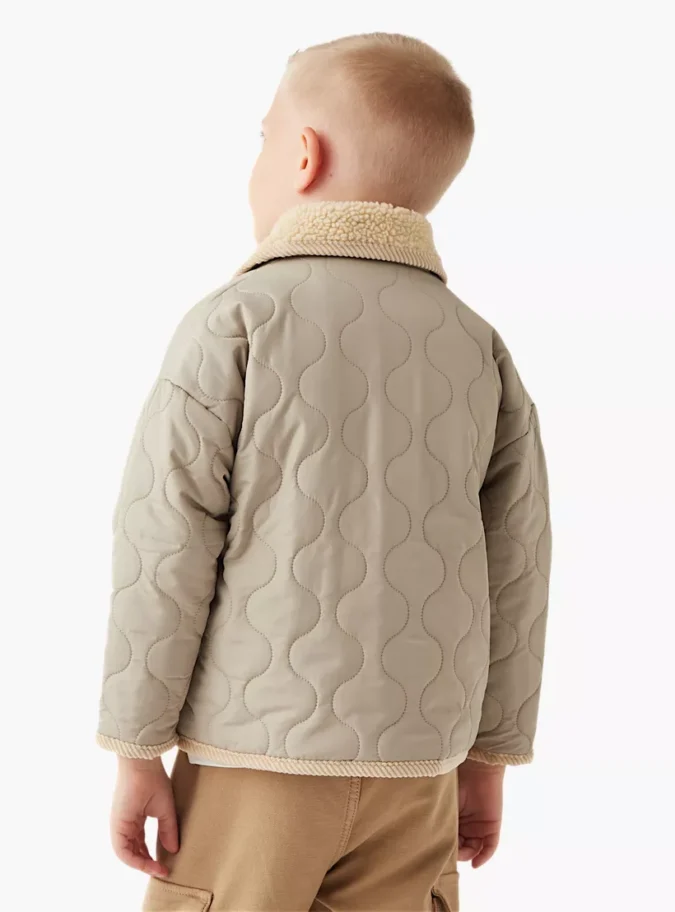 Eligo Quilted Heavy Jacket with Collar and Pockets-4