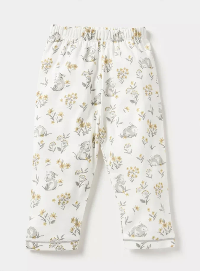 Giggles All-Over Bunny Print Shirt and Elasticated Pyjama Set-3