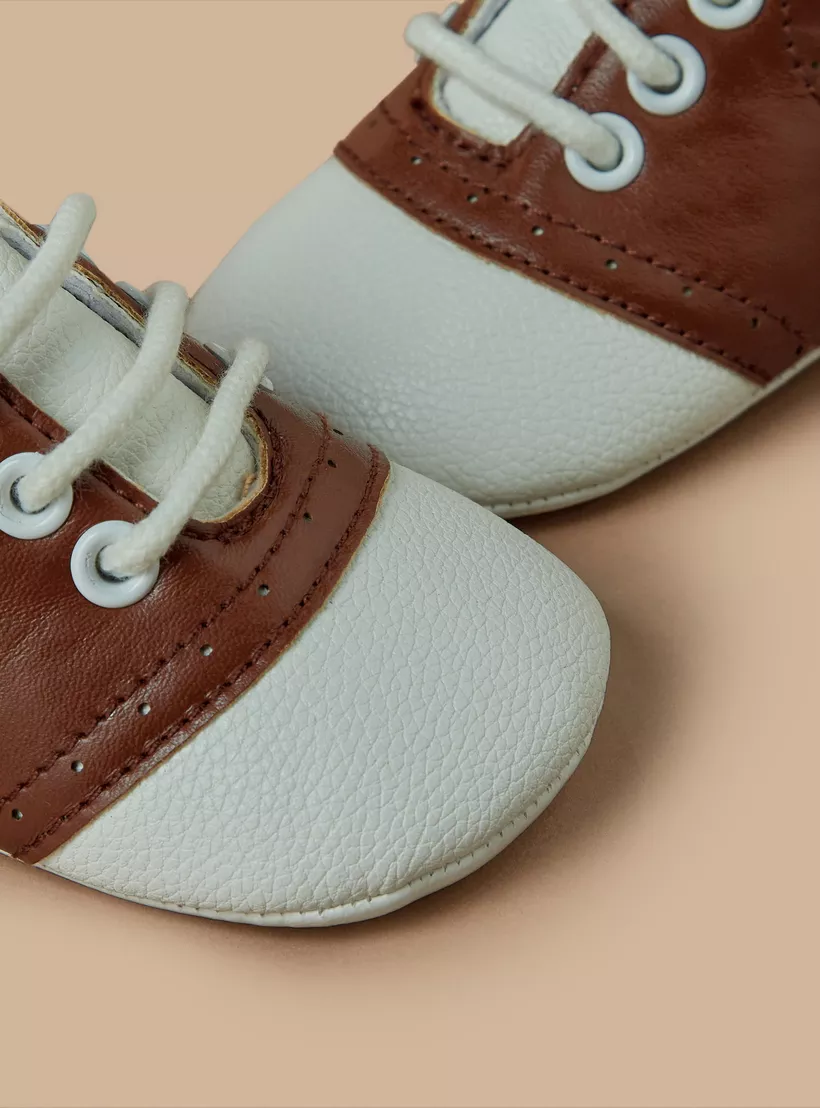 Giggles Colourblock Booties with Lace-Up Closure-3